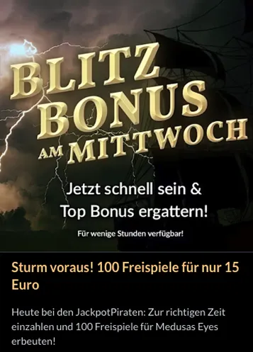 Blitz Bonus am Mittwoch 