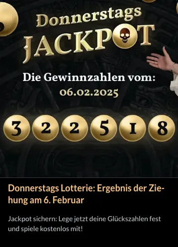 donnerstags jackpot